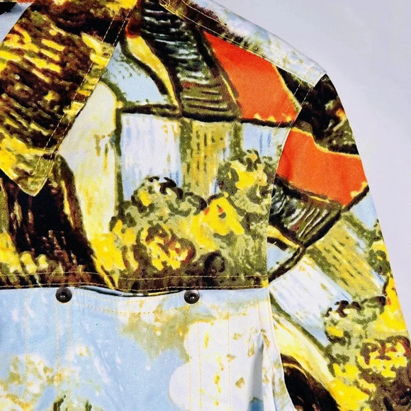 2/$30 KAKTUS Size Large Jacket Van Gogh Old Farmhouse - Picture 4 of 8